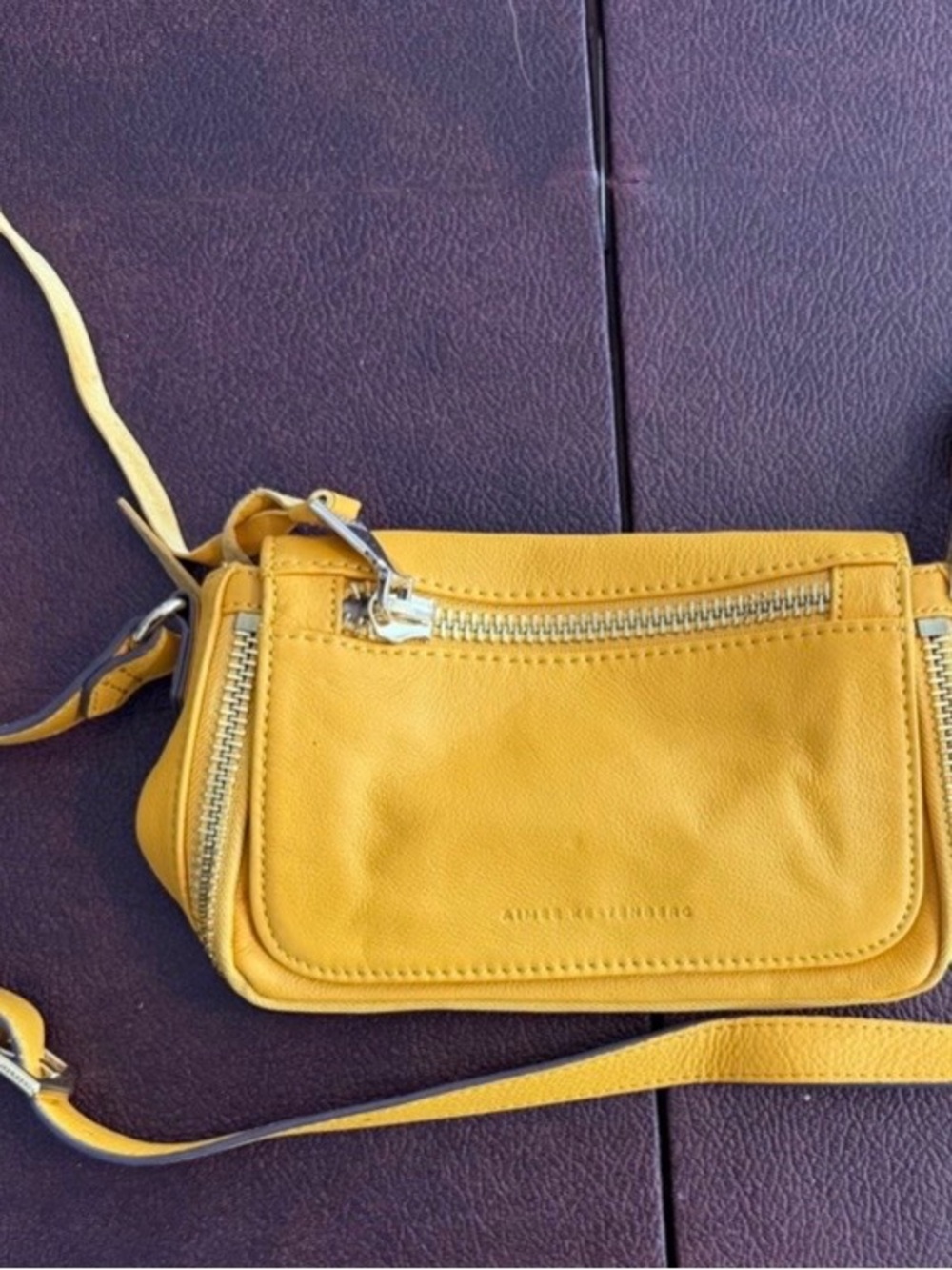 Aimee Kestenberg Yellow Leather Crossbody
